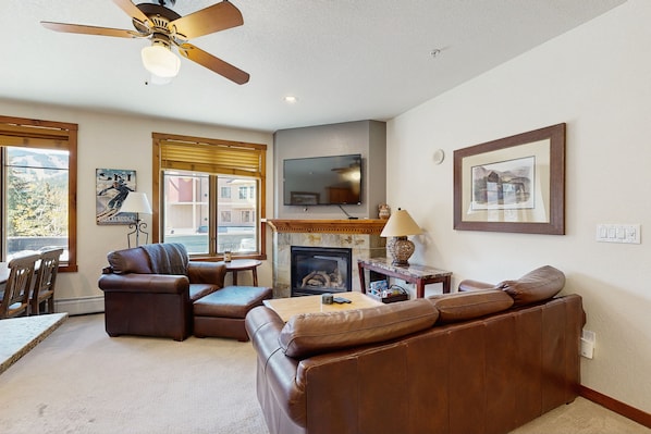 TV, fireplace, DVD player