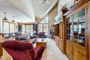 TV, fireplace, DVD player