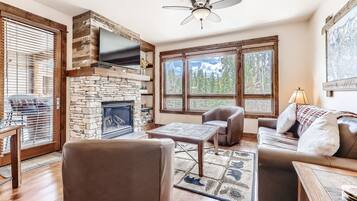 TV, fireplace, DVD player, table tennis