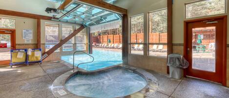 Indoor pool, a heated pool