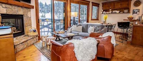 TV, fireplace, video games, DVD player