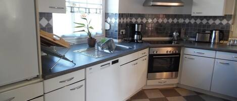 Fridge, oven, stovetop, dishwasher