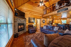 Fireplace, DVD player