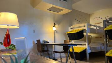 Desk, soundproofing, bed sheets