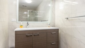 Shower, jetted tub