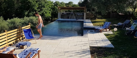Outdoor pool, a heated pool