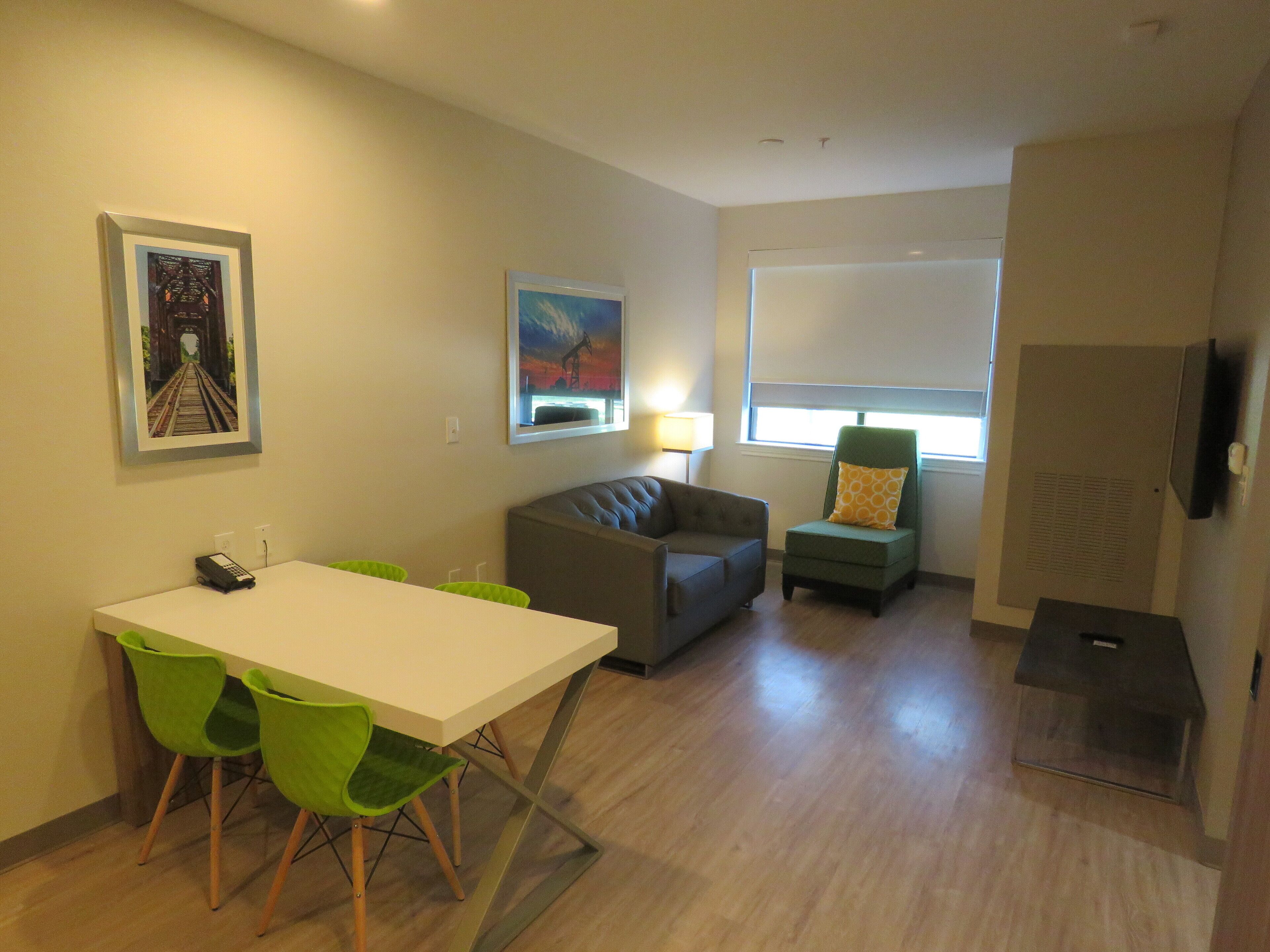 suite, 2 queen beds, accessible, non smoking (mobility) | living area | 49-inch flat-screen tv with cable channels, tv