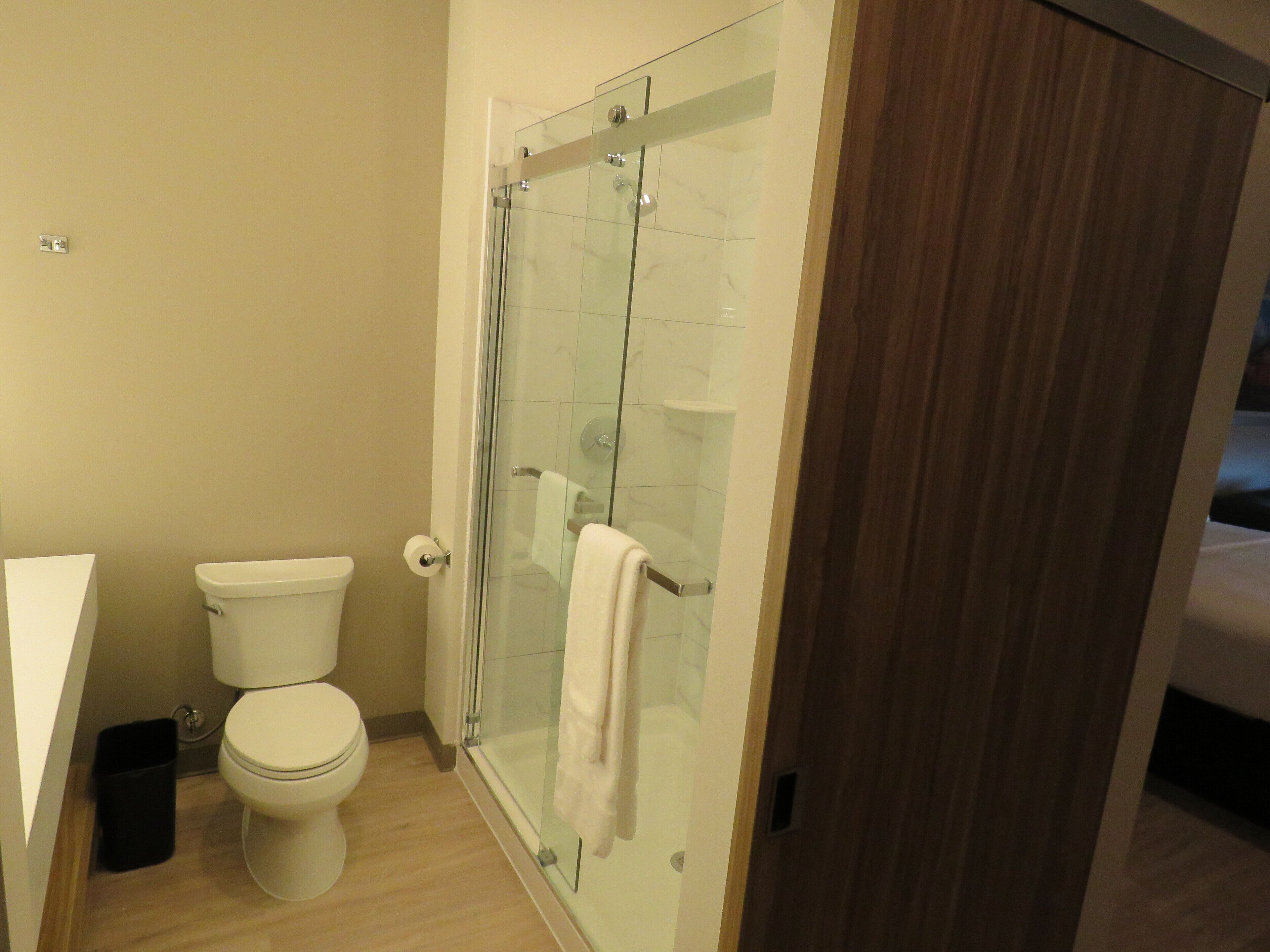 room, 1 king bed, non smoking | bathroom | shower, hydromassage showerhead, designer toiletries, hair dryer