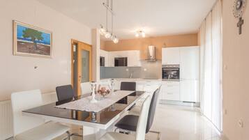 Villa, 6 Bedrooms, Smoking, Private Pool | Private kitchen | Microwave, oven, stovetop, dishwasher