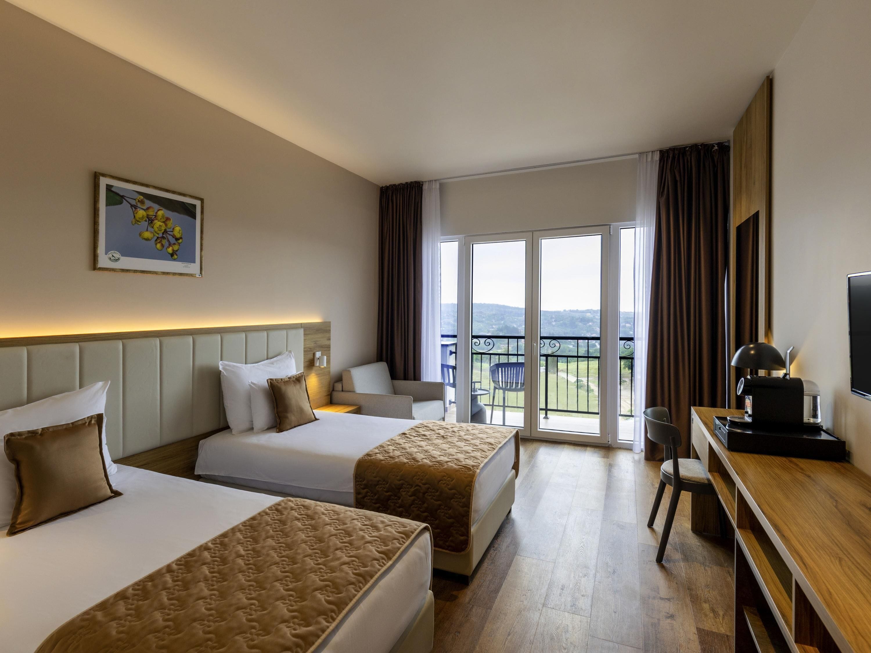 Superior Room, 2 Twin Beds, Balcony | Egyptian cotton sheets, premium bedding, in-room safe, desk