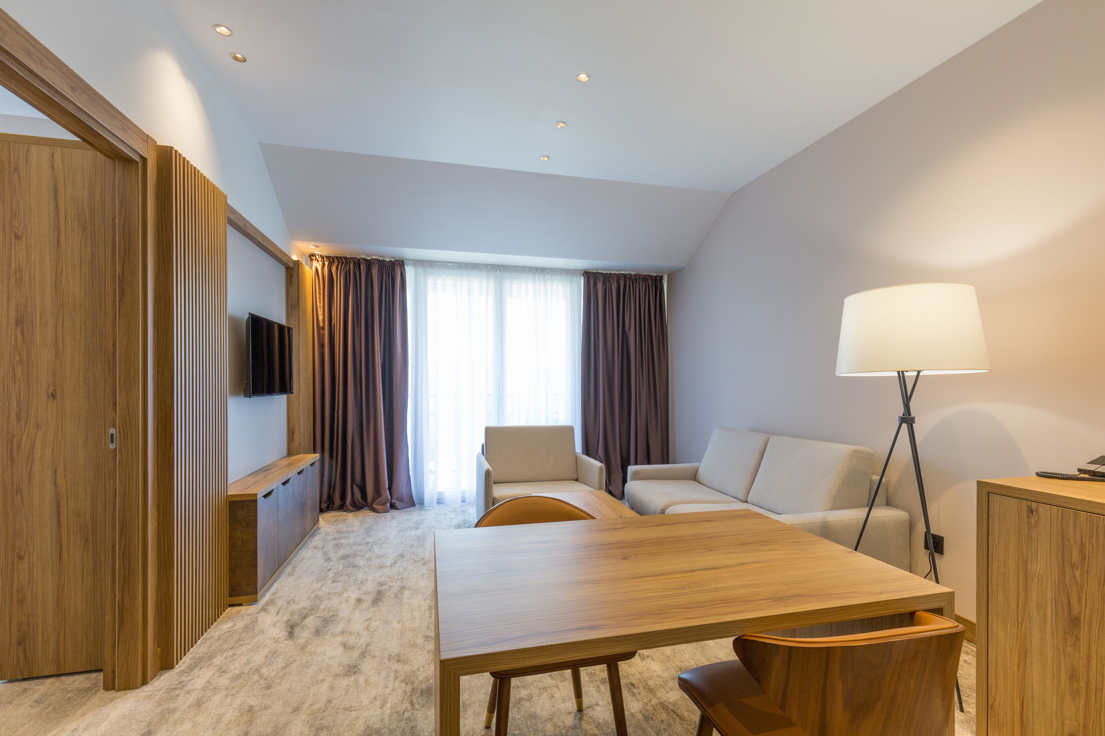 superior apartment | living area | flat-screen tv