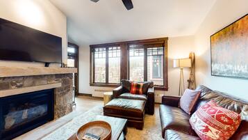 TV, fireplace, DVD player