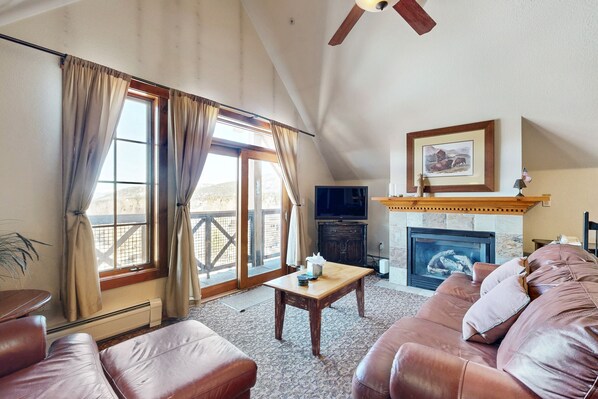 TV, fireplace, DVD player
