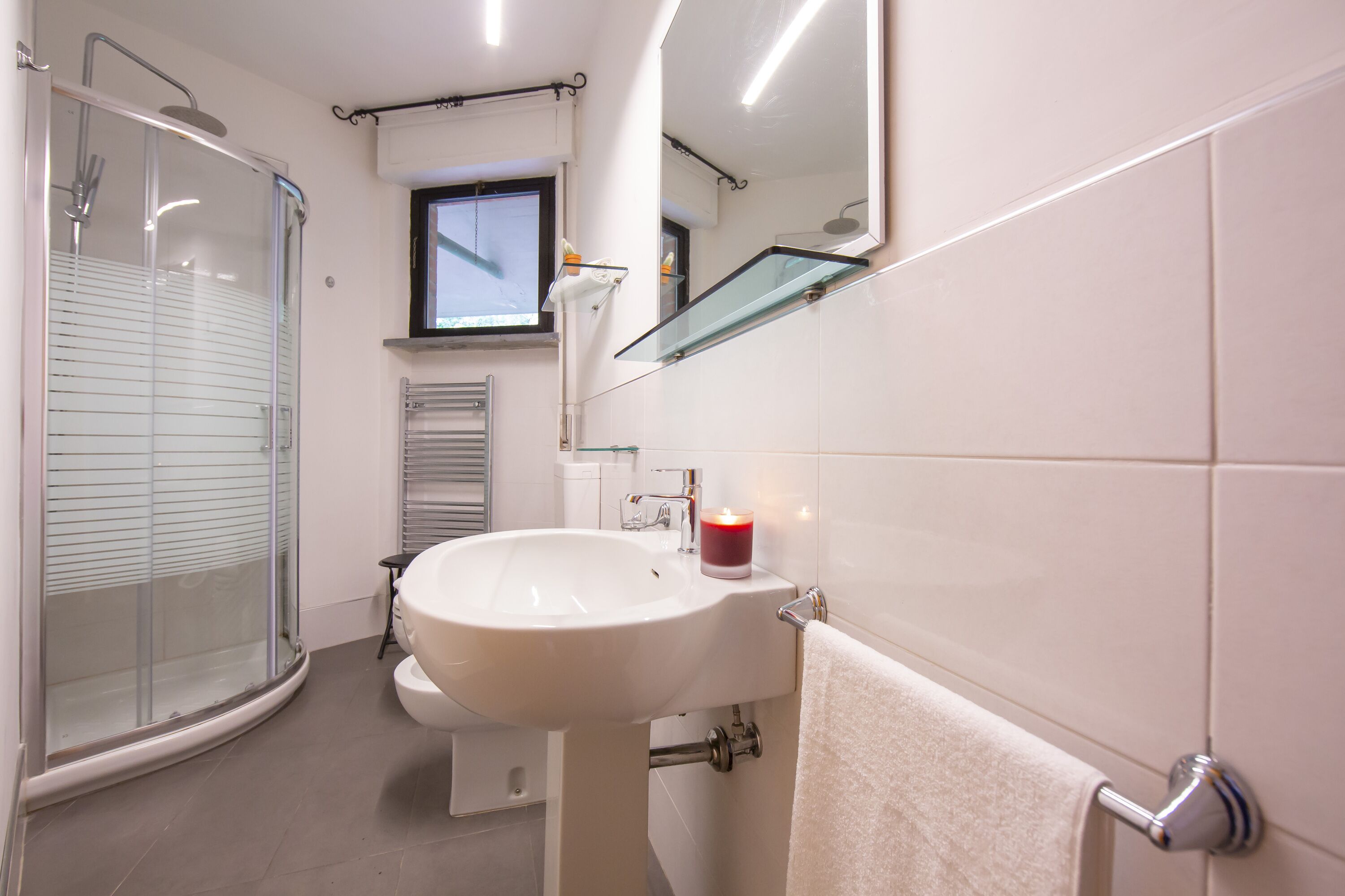 Family Apartment, Multiple Bedrooms (Francesca 2 600m From Sea) | Bathroom | Shower, rainfall showerhead, bidet, towels