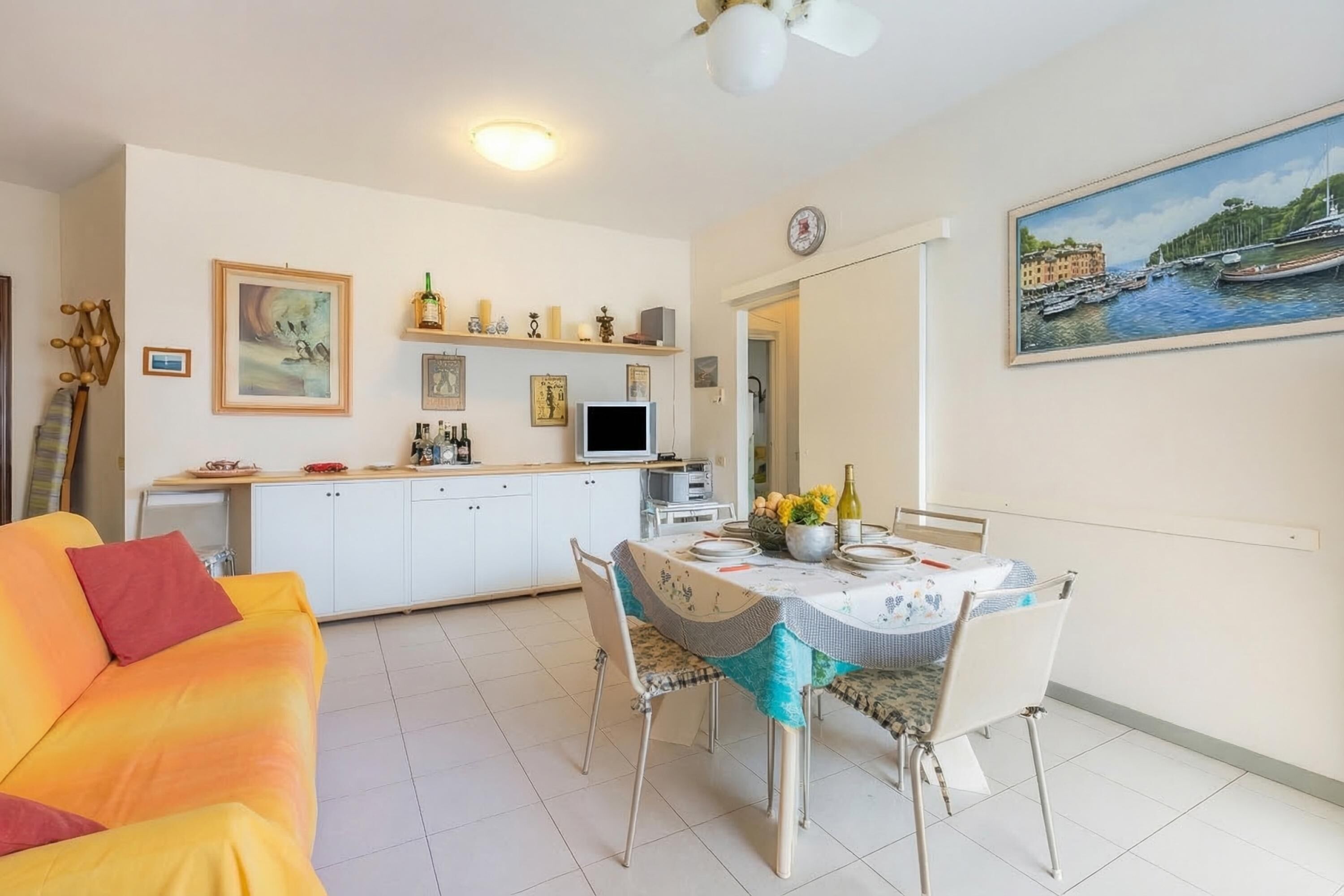 Family Apartment, Multiple Bedrooms (Mare 7 250m From Sea) | Living area | 24-inch flat-screen TV with digital channels, TV