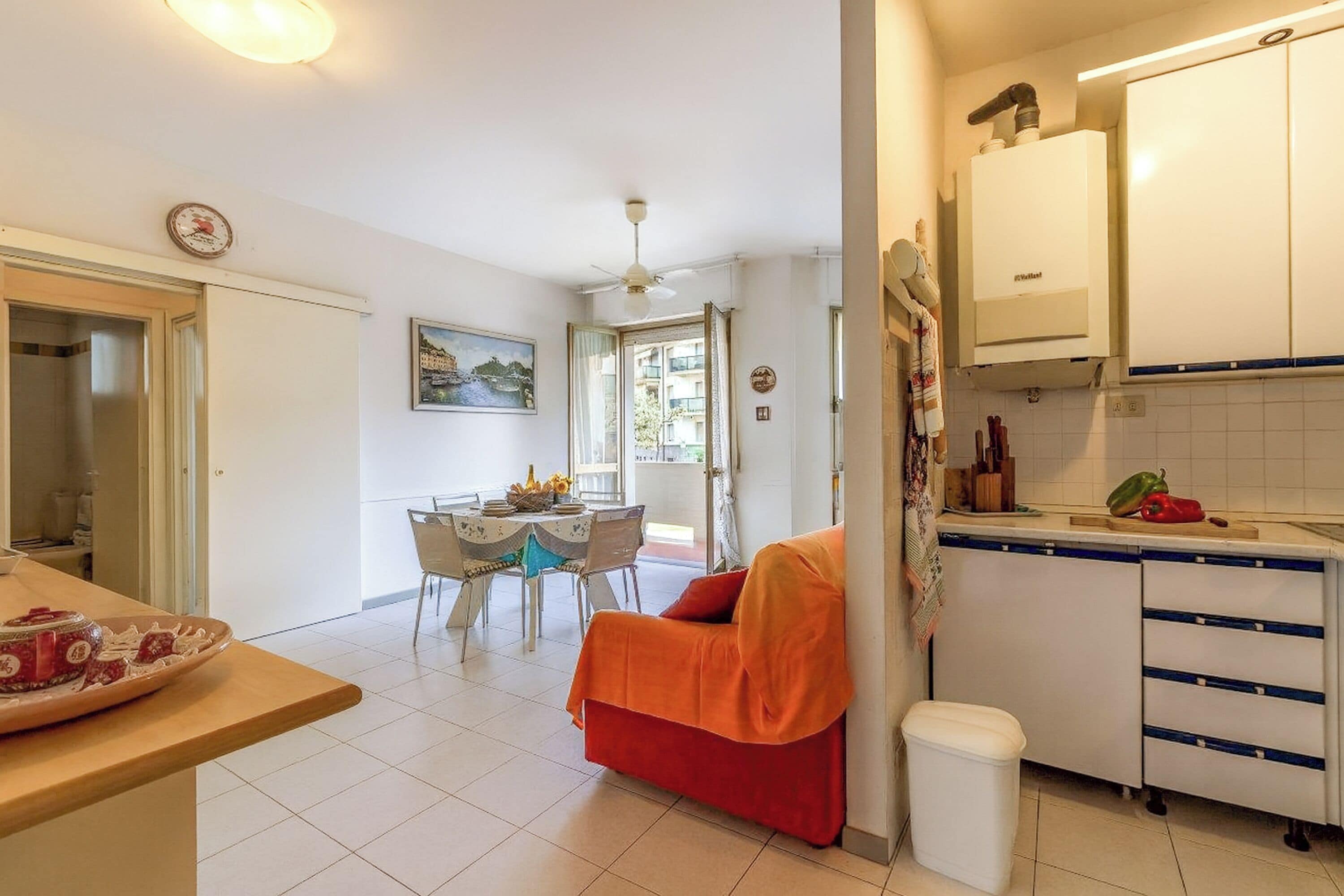 Family Apartment, Multiple Bedrooms (Mare 7 250m From Sea) | Living area | 24-inch flat-screen TV with digital channels, TV