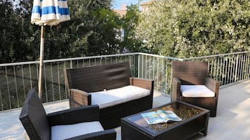 Family Apartment, Multiple Bedrooms, Sea Facing (La Rosa - Focette 100m from sea) | Terrace/patio