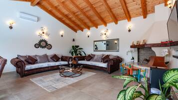Villa, Private Pool | Living area | Flat-screen TV, ping pong