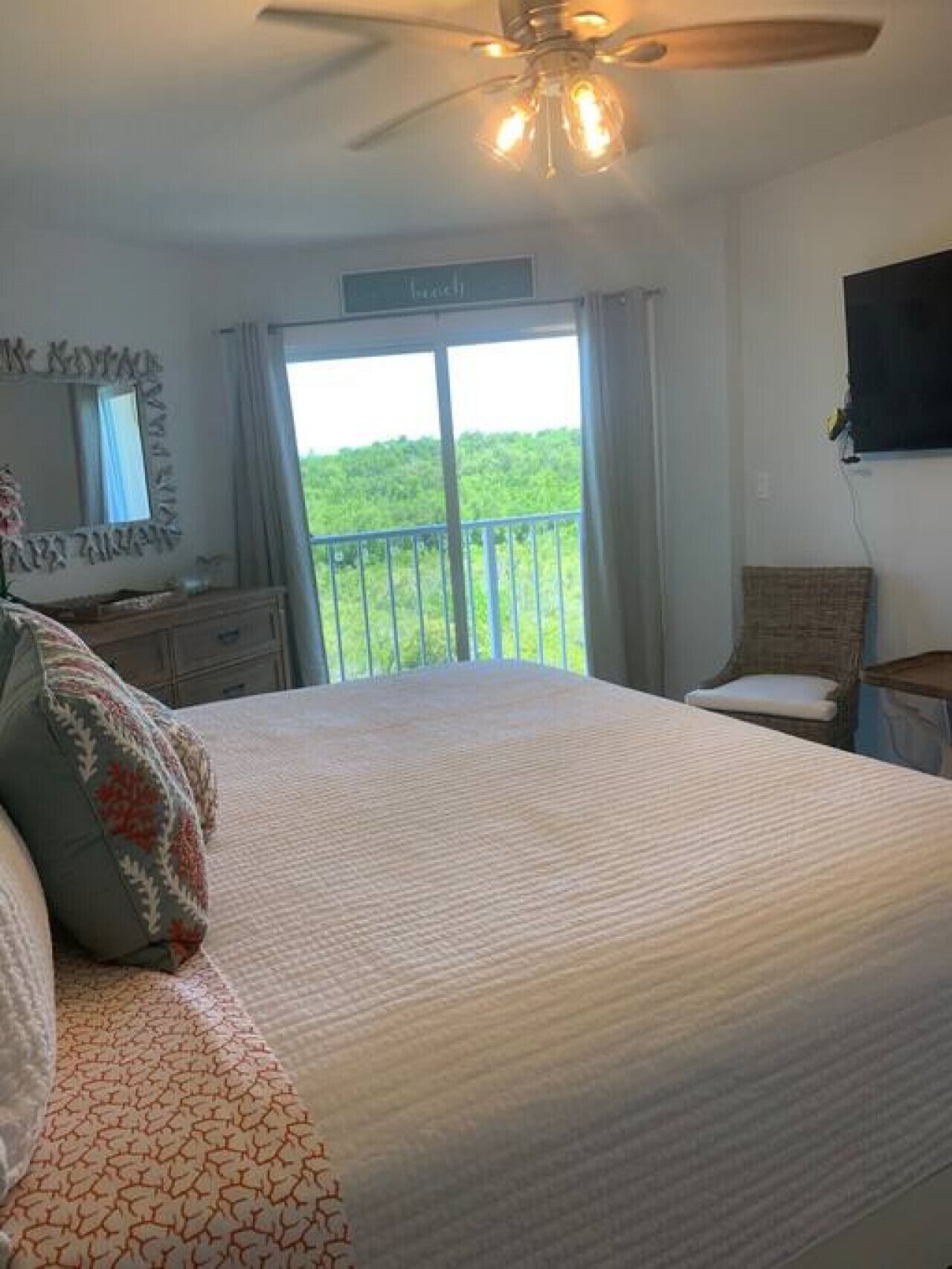 1 bedroom, desk, iron/ironing board, travel crib