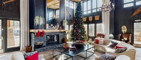 TV, fireplace, DVD player, ping pong