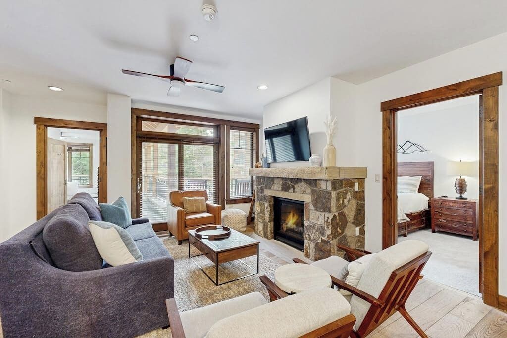 TV, fireplace, video games, DVD player