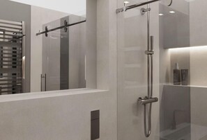 Appartement, 2 slaapkamers | Badkamer | Een douche, gratis toiletartikelen, een haardroger, handdoeken