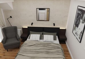 Appartement, 2 slaapkamers | Een strijkplank/strijkijzer, gratis wifi, beddengoed