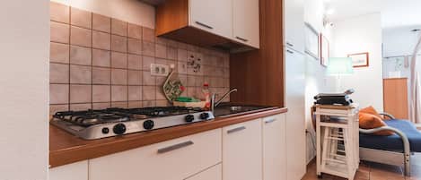 아파트 (One bedroom 1) | 전용 주방 | 냉장고, 오븐, 쿡탑, 토스터