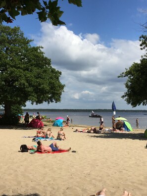 Beach nearby, sun-loungers
