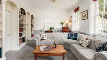 TV, Netflix, DVD player, books