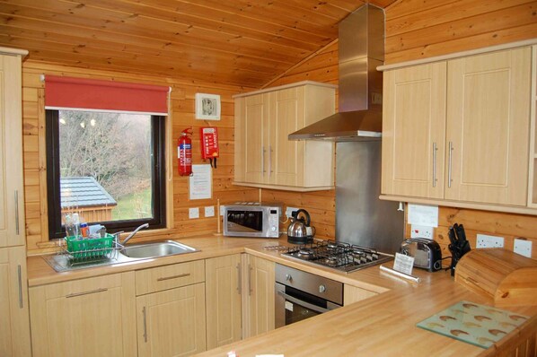 Fridge, microwave, dishwasher, toaster
