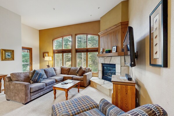 TV, fireplace, DVD player