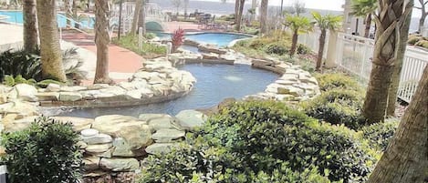 Indoor pool, outdoor pool