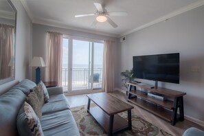 Condo, Multiple Beds, Private Pool, Beach View | Living room | 42-inch TV with cable channels - Legacy II 604 (Gulfport)