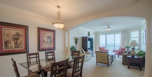 Condo, Multiple Beds, Private Pool, Beach View | Living room | 42-inch TV with cable channels - Legacy I 804 (Gulfport)