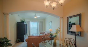 Condo, Multiple Beds, Private Pool, Beach View | Living room