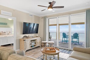 TV, DVD player, books