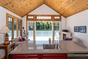 Fireplace - Sandy Shores on Lake Joseph Luxury Cottage & Boathouse (Muskoka Lakes)