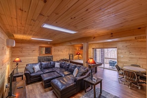 TV, fireplace, DVD player