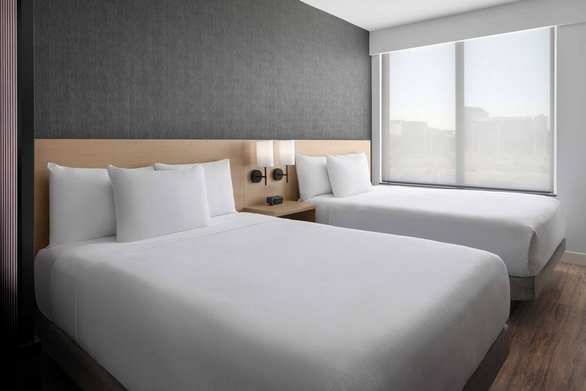 hypo-allergenic bedding, in-room safe, desk, laptop workspace