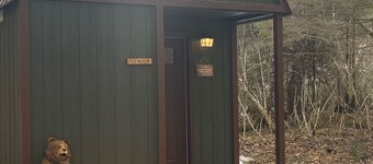 The Denali cabin, beautiful wood interior and vaulted ceilings. 