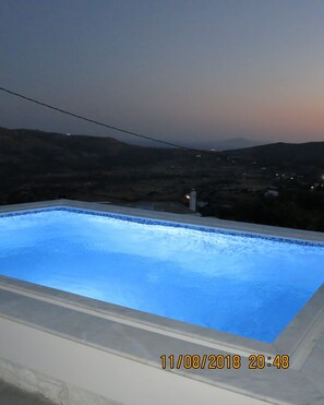 Room, 1 Bedroom, Balcony, Garden View | Pool | Outdoor pool - Room-andoni's House in Pitrofos, Andros (Andros)