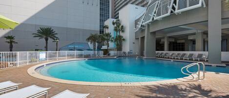 Outdoor pool, a heated pool