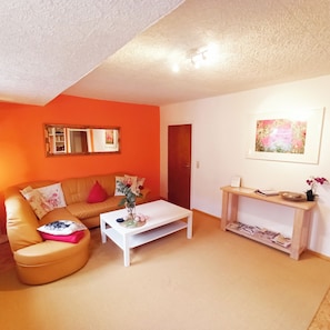 Apartment, 2 Bedrooms, Terrace | Living area - Living Above The Roofs Of Cochem (Cochem)