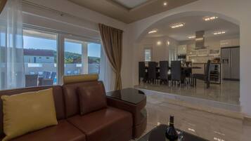 Villa, Private Pool | Living area | Flat-screen TV