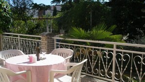 Appartement, 2 chambres, patio, vue jardin | Balcon