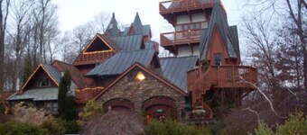 AN OWL and the MOON.  Get-Away in Mohican State Park. Location perfect!