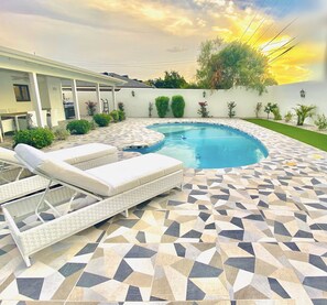 Outdoor pool, a heated pool - NEW! MODERN GLAM RESORT STYLE OLD TOWN SCOTTSDALE DUAL PRIMARY BDRMS HEATED POOL (Scottsdale)