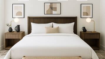 4 bedrooms, iron/ironing board, travel cot, WiFi