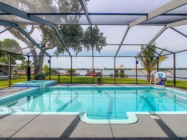 Outdoor pool, a heated pool